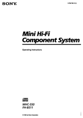 Sony MHC-550 Operating Instructions Manual
