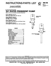 Graco PRESIDENT 205-629 Instructions-Parts List Manual