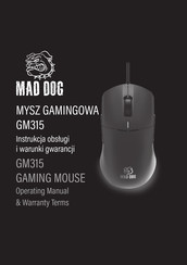 MAD DOG GM315 Operating Manual & Warranty