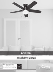 Hunter Anisten 52774 Installation Manual