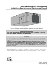 CaptiveAire TANK Installation, Operation And Maintenance Manual