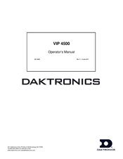 Daktronics VIP 4500 Operator's Manual