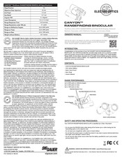 ELECTRO-OPTICS Sig Sauer CANYON Owner's Manual