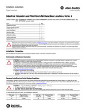 Rockwell Automation Allen-Bradley 6181X-000NWNNDNB-3xNNNN G Series Installation Instructions Manual