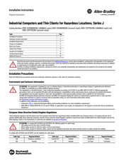 Rockwell Automation Allen-Bradley 6181X-000NWNNDNB-3 G Series Installation Instructions Manual