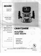 Sears CRAFTSMAN 315.17551 Owner's Manual