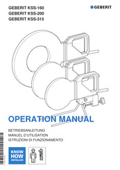 Geberit KSS-160 Operation Manual