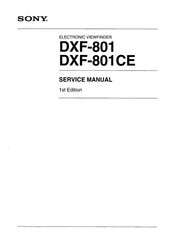 Sony DXF-801 Service Manual