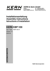 KERN TKBP 300V20M-A Assembly Instructions Manual