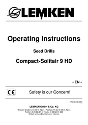 LEMKEN 175 4360 Operating Instructions Manual
