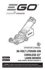 EGO LM2200SP Operator's Manual