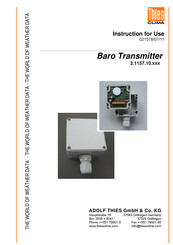 Thies CLIMA 3.1157.10 Series Instructions For Use Manual