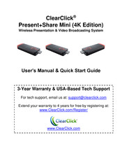 ClearClick Present+Share Mini (4K Edition) Users Manual & Quick Start Manual