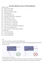 LEGO Star Wars Millennium Falcon 75105 LED Lighting Kit Manual