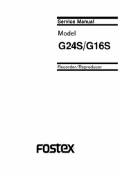 Fostex G16S Service Manual