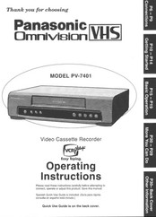 Panasonic Omnivision PV-7401 Operating Instructions Manual