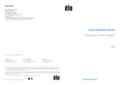 Elo TouchSystems I 3 Series Quick Installation Manual