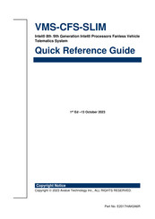 Avalue Technology VMS-CFS-SLIM Quick Reference Manual