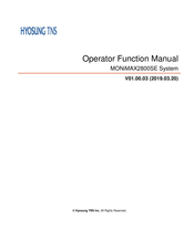 HYOSUNG MONiMAX2800SE Operator's Manual