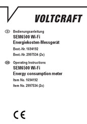 VOLTCRAFT SEM6500 Wi-Fi Operating Instructions Manual