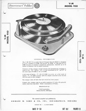 Howard PHOTOFACT V-M 950 General Information Manual