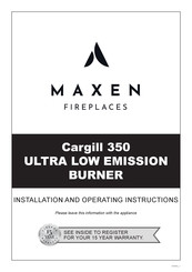 Maxen Cargill 350 Installation And Operating Instructions Manual