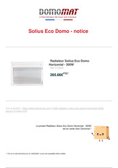 Atlantic Domomat Solius Eco Domo 510903 Manual