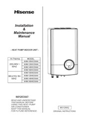 Hisense AHM-100HEDSAA Installation & Maintenance Manual