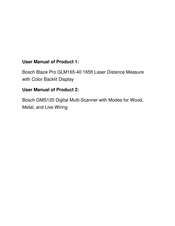 Bosch GLM165-40 Operating/Safety Instructions Manual