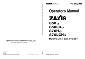 Hitachi ZAXIS 850LC-3 Operator's Manual