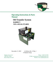 Mandus Group KJ4000CV Operating Instructions & Parts Manual
