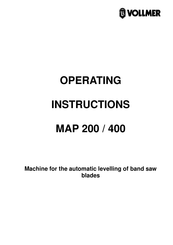 Vollmer MAP 200 Operating Instructions Manual