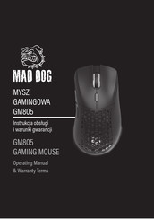 MAD DOG GM805 Operating Manual & Warranty