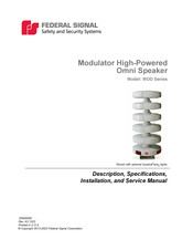 Federal Signal Corporation Modulator MOD2008B2 Description, Specifications, Installation, And Service Manual