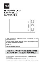RCA RMW987-RED Manual