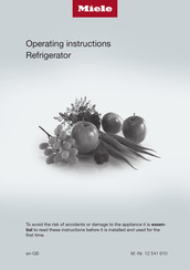 Miele K 7115 E Operating Instructions Manual