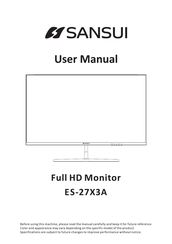 Sansui ES-27X3A User Manual
