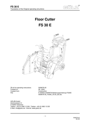 GÖLZ FS 30 E Translation Of The Original Operating Instructions