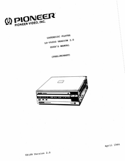 Pioneer LD-V6000 User Manual