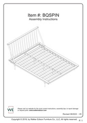 Walker Edison BQSPIN Assembly Instructions Manual