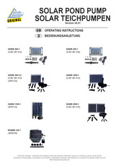 Profi-pumpe OASIS 1300-1 Operating Instructions Manual