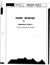Passap electra 3000A Assembly Instructions Manual