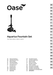 Oase Aquarius Fountain Set 750 Operating Instructions Manual