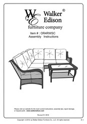 Walker Edison OR4RWSC Assembly Instructions Manual