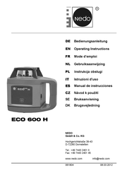 Nedo ECO 600 H Operating Instructions Manual