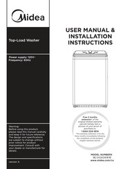 Midea MLV43A3AWW User's Manual & Installation Instructions