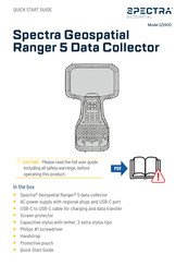 Spectra Geospatial 121900 Quick Start Manual