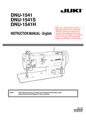 JUKI DNU-1541H Instruction Manual