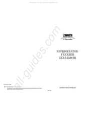 Zanussi Electrolux ZERB 2520 SR Instruction Booklet