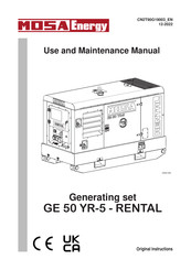 Mosa RENTAL GE 50 YR-5 Use And Maintenance Manual